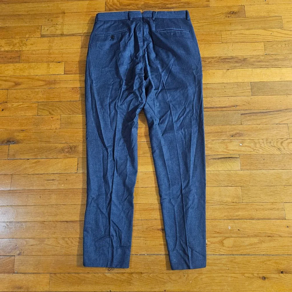 LANIERI Blue Wool Trousers Pants Waist 30